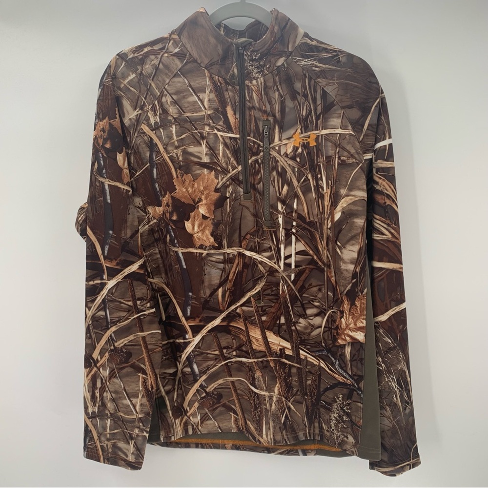 Under Armour Women's Jacket - Olive Green and Brown Size M/M